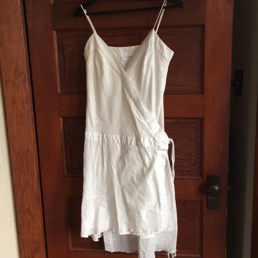 To the Max wrap summer dress with metallic thread